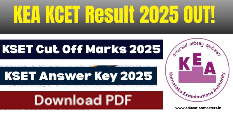 KSET Result 2025 Out: KEA Releases KSET 2025 answer key